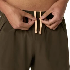 Asics Mens Road 5in Short Running in Brown