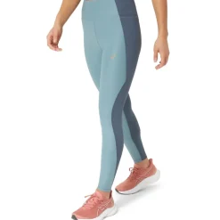 Asics Nagino Skinny Fit Running Athletic Pants in Green