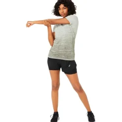 Asics Womens Road 2 N 1 3.5in Short Running in Black