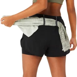 Asics Womens Road 2 N 1 3.5in Short Running in Black