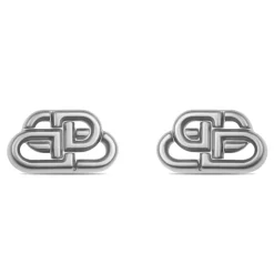 Balenciaga Bb Stud Xs Earrings in Silver