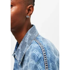 Balenciaga Bb Stud Xs Earrings in Silver