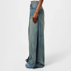 Balenciaga Double Front Effect Denim Jeans in Blue