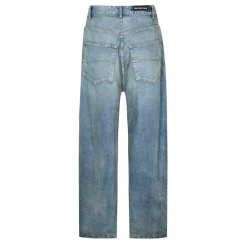 Balenciaga Double Front Effect Denim Jeans in Blue