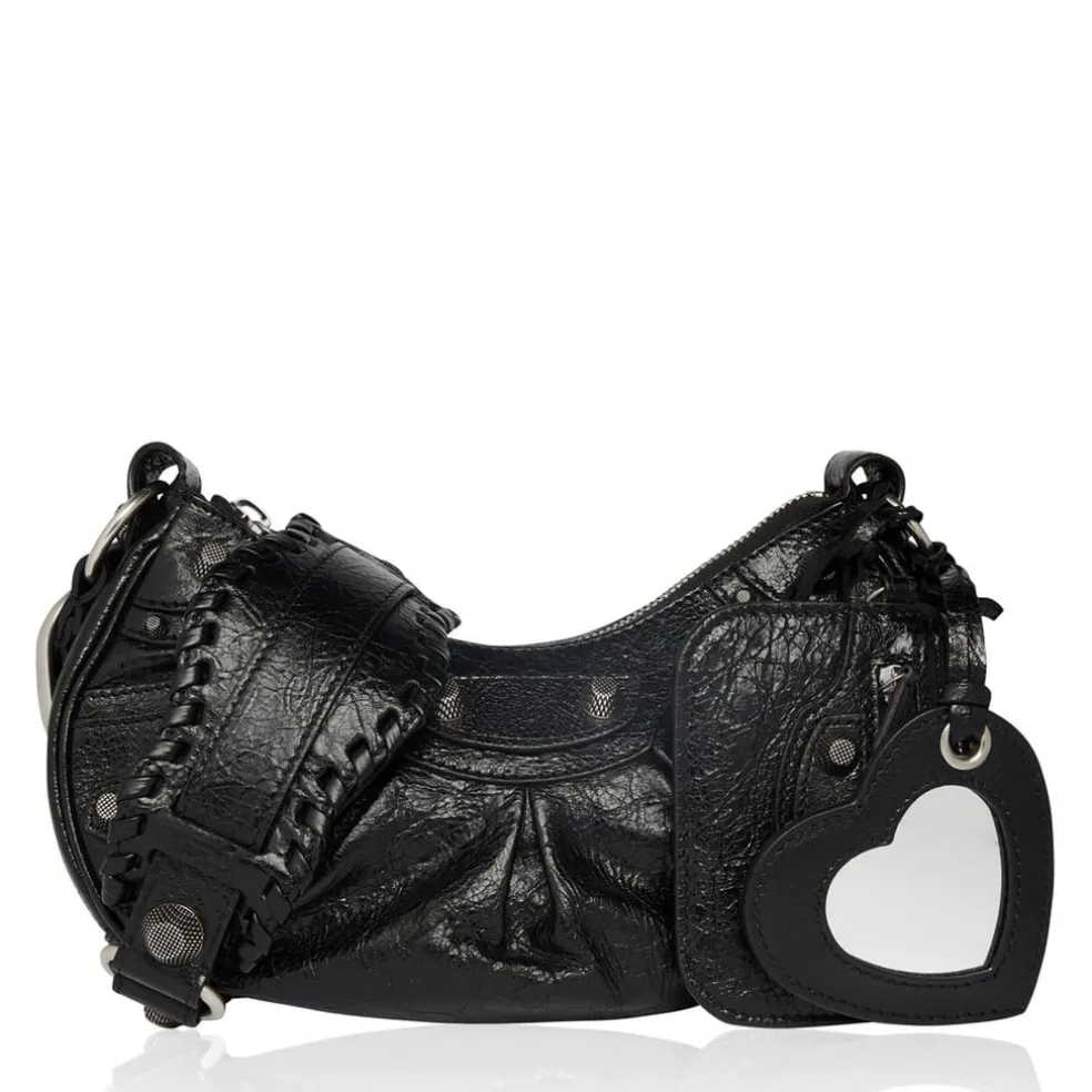 Balenciaga Le Cargole Small Shoulder Bag in Black