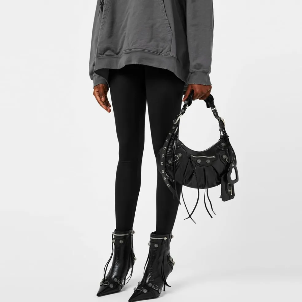 Balenciaga Le Cargole Small Shoulder Bag in Black