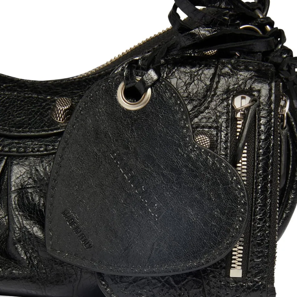 Balenciaga Le Cargole Small Shoulder Bag in Black