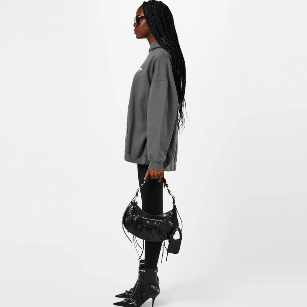 Balenciaga Le Cargole Small Shoulder Bag in Black