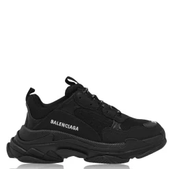 Balenciaga Unisex Childs Triple S Trainers in Black