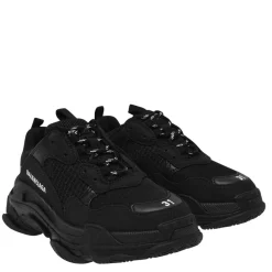 Balenciaga Unisex Childs Triple S Trainers in Black