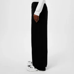 Balenciaga Womens Wide Leg Jeans in Black