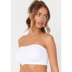 Be You 2 Pack Bandeau Bra in White