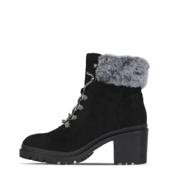 Be You Faux Fur Collar Boot in Black