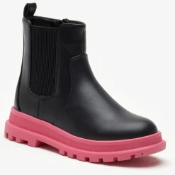 Be You Girls Chunky Sole Chelsea Boots in Black