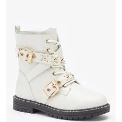 Be You Girls Stud Boot in Nude