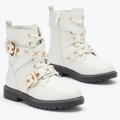 Be You Girls Stud Boot in Nude