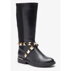 Be You Girls Stud Wrap Boot in Black