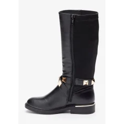 Be You Girls Stud Wrap Boot in Black