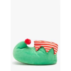 Be You Kids Christmas Elf Slippers in Green