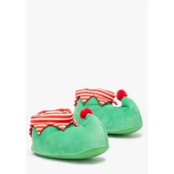 Be You Kids Christmas Elf Slippers in Green