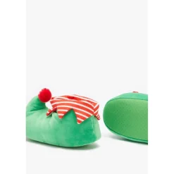 Be You Kids Christmas Elf Slippers in Green
