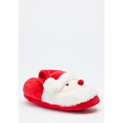 Be You Kids Christmas Santa Slippers in Red