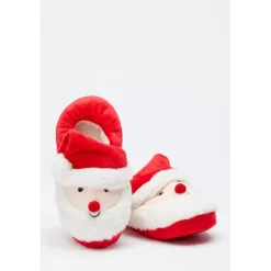 Be You Kids Christmas Santa Slippers in Red
