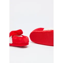 Be You Kids Christmas Santa Slippers in Red