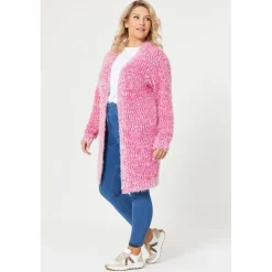Be You Lantern Yarn Relaxed Fit Sweater in Pink