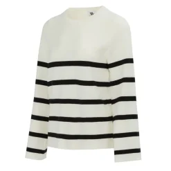 Be You You Women Stripe Long Sleeve Jumper in Cream