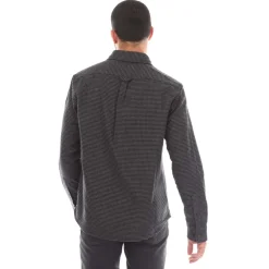 Belstaff Cotton Houndstooth Scale Shirt in Black