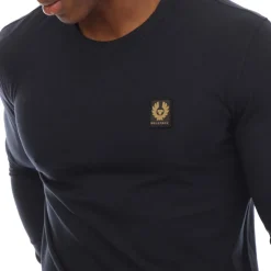 Belstaff Cotton Jersey Long Sleeve T-Shirt in inkwell