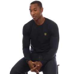 Belstaff Cotton Jersey Long Sleeve T-Shirt in inkwell
