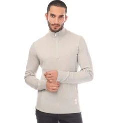 Belstaff Cotton Silk Blend Challenger Sweater in Grey