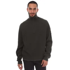 Belstaff Pima Cotton Cole Quarter Zip Jumper in Green