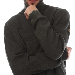 Belstaff Pima Cotton Cole Quarter Zip Jumper in Green