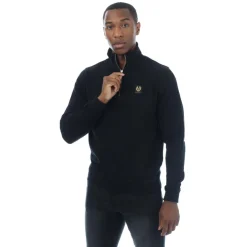 Belstaff Quarter Zip Sweatshirt in Black