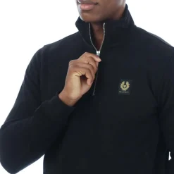 Belstaff Quarter Zip Sweatshirt in Black