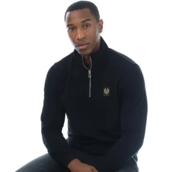 Belstaff Quarter Zip Sweatshirt in Black