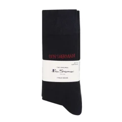 Ben Sherman Sherman 5 Pack Mens Crew Socks in Black
