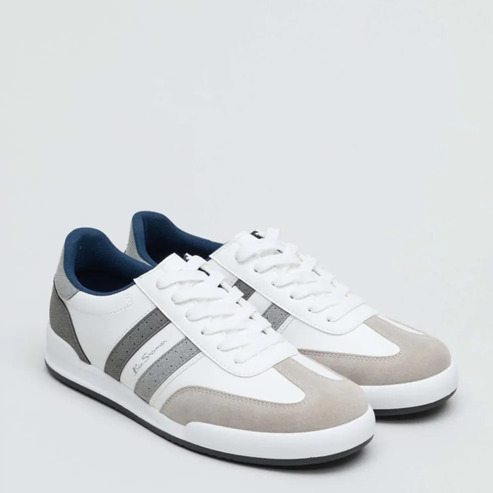Ben Sherman Sokka Trainers in White Black