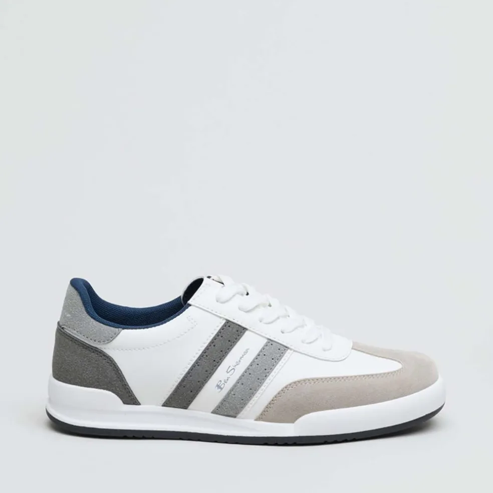 Ben Sherman Sokka Trainers in White Black