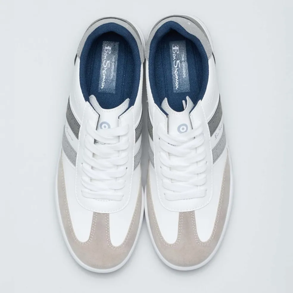 Ben Sherman Sokka Trainers in White Black