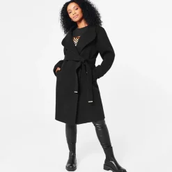 Biba Billie Belted Coat in Black