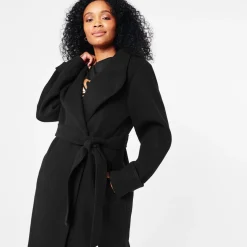 Biba Billie Belted Coat in Black