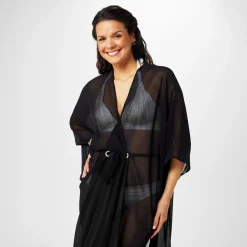 Biba Chiffon Kaftan in Black