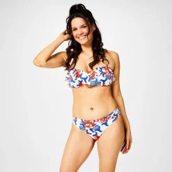 Biba Frill Bandeau Bikini Top in Multi
