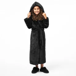 Biba Girls Cosy Robe in Black