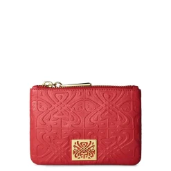 Biba Leather Embossed Coin Purse in Pink