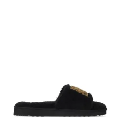 Biba Logo Embellished Slipper in Black
